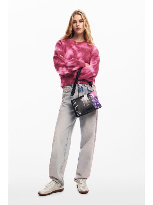 Desigual fedeles válltáska Akvarell virágos