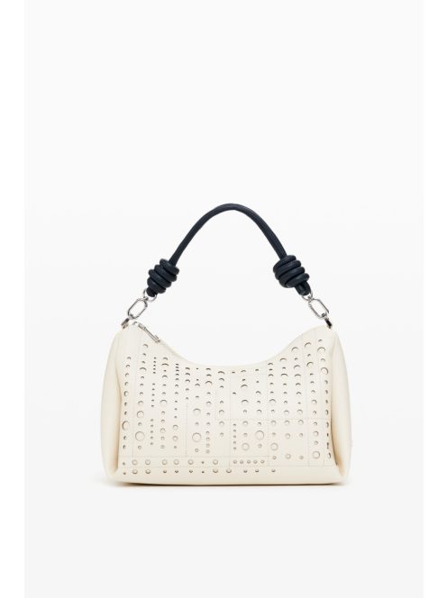 Desigual egyszerű kis kézitáska kör mintás fehér