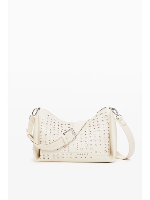 Desigual egyszerű kis kézitáska kör mintás fehér