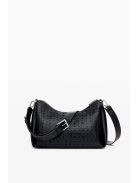 Desigual egyszerű kis kézitáska kör mintás fekete