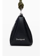 Desigual egyszerű kis kézitáska kör mintás fekete
