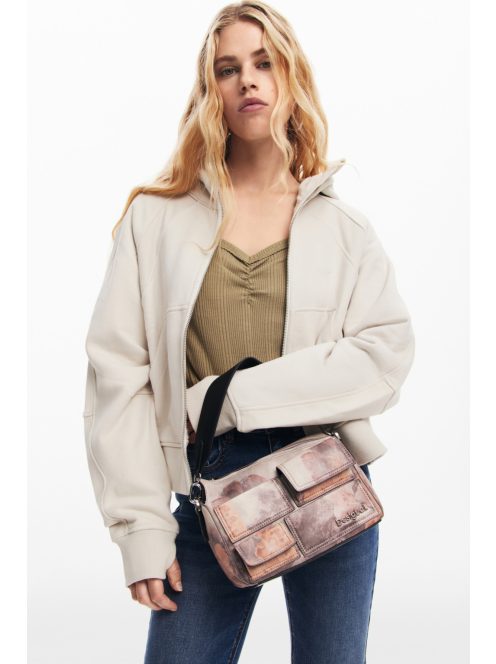 Desigual kis kézitáska plusz vállpánttal színátmenetes barna