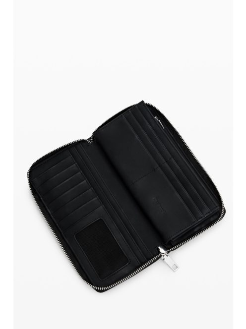 Desigual hosszú pénztárca cipzáras pillangó mintás fekete