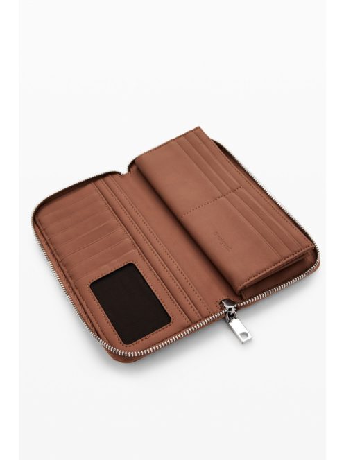 Desigual hosszú pénztárca cipzáras pillangó mintás barna