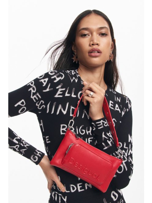 Desigual acrossbody testen átvetős táska cipzáras piros