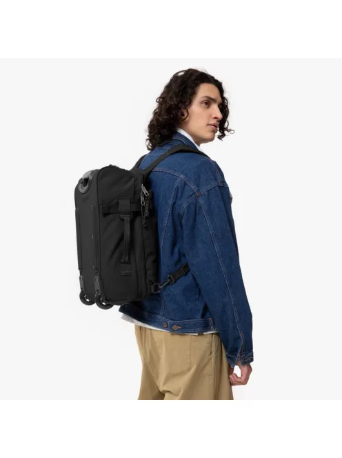 Eastpak STRAPSON XXS kézipoggyász vászon bőrönd fekete