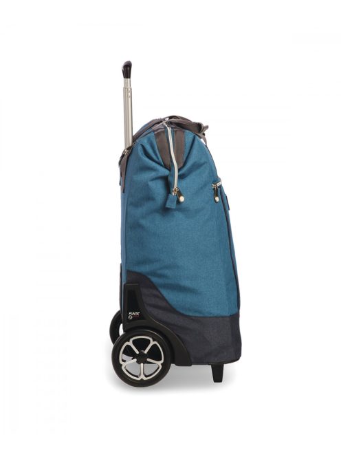 Punta kézipoggyász gurulós bevásárló táska nagy kerekű mályva virágos