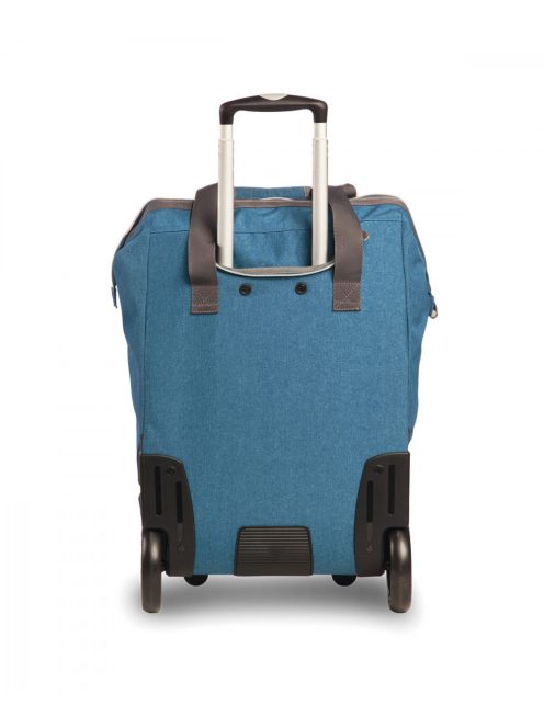 Punta kézipoggyász gurulós bevásárló táska nagy kerekű mályva virágos