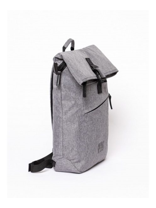 HeavyTools laptoptartós hátizsák lehajtható fedeles EFERIN elegáns szürke