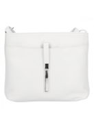 Billenő záras kis női bőr táska fehér