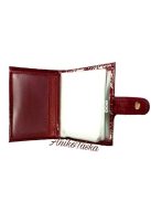 Patentos piros lakk bőr bankkártya tartó Kroko