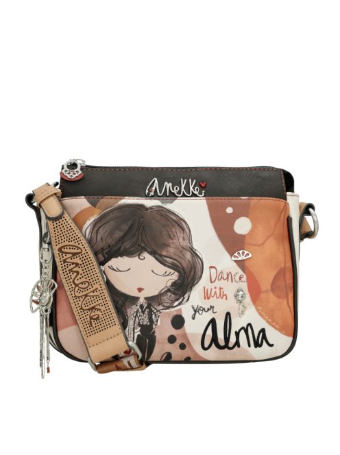 Anekke átvetős lapos oldaltáska Alma