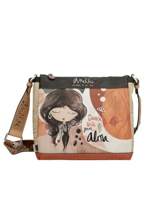 Anekke átvetős lapos női táska Alma