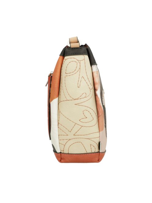 Anekke átvetős lapos női táska Alma