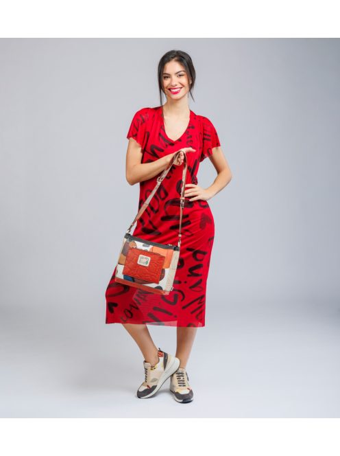 Anekke átvetős lapos női táska Alma