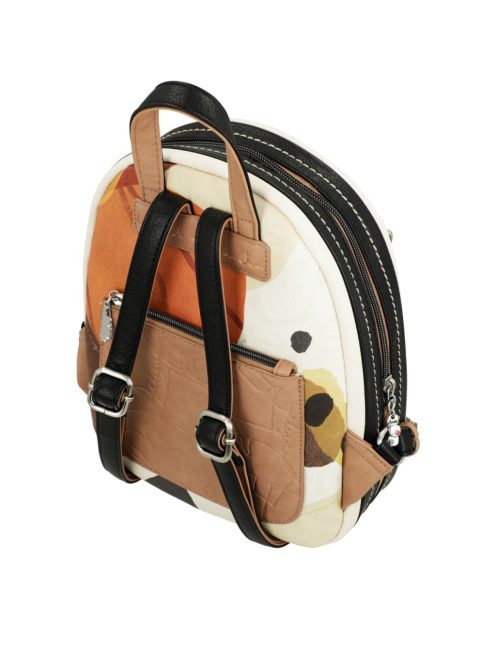 Anekke íves hátitáska Lunares pöttyös fehér