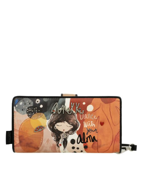 Anekke sokkártyatartós nagy, hosszú pénztárca plusz irattartóval Alma