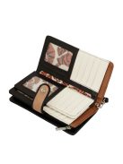 Anekke sokkártyatartós nagy, hosszú pénztárca plusz irattartóval Alma