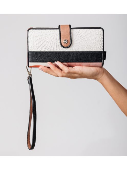 Anekke sokkártyatartós nagy, hosszú pénztárca plusz irattartóval Alma