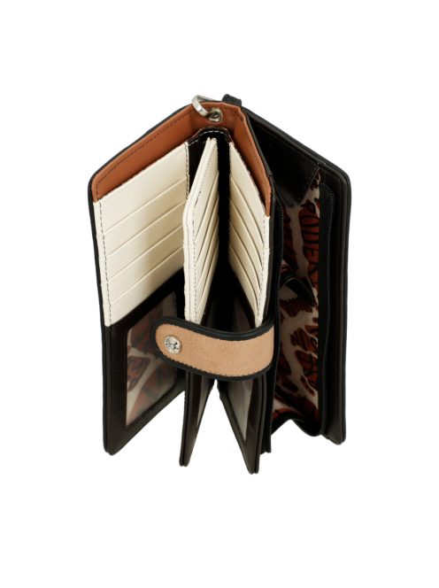 Anekke sokkártyatartós nagy, hosszú pénztárca plusz irattartóval Alma