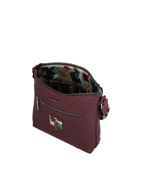 Anekke lapos oldaltáska állítható vállpánttal Evolúció bordó