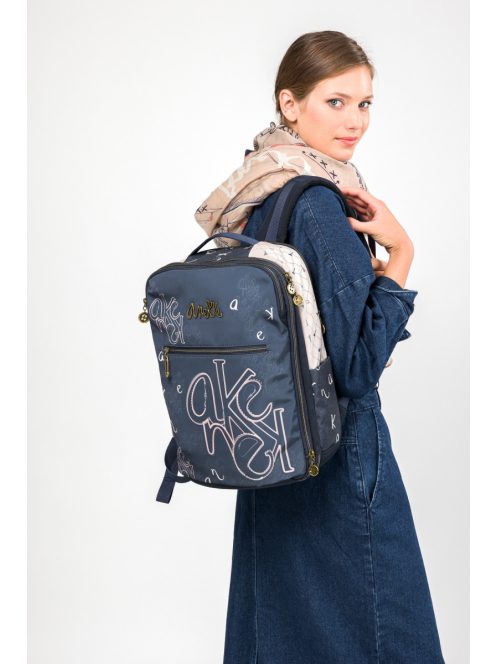 Anekke kézipoggyász bővíthető hátizsák TRAVEL kék
