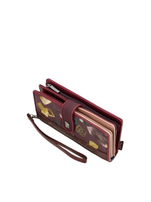 Anekke sok kártyatartós hosszú pénztárca Evolúció bordó