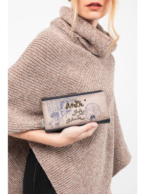 ANEKKE sok kártyatartós hosszú pénztárca kivehető irattartóval STUDIO