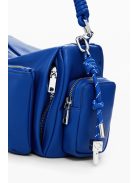 Desigual 3D logós bowling stílusú cserélhető pántos kézitáska királykék