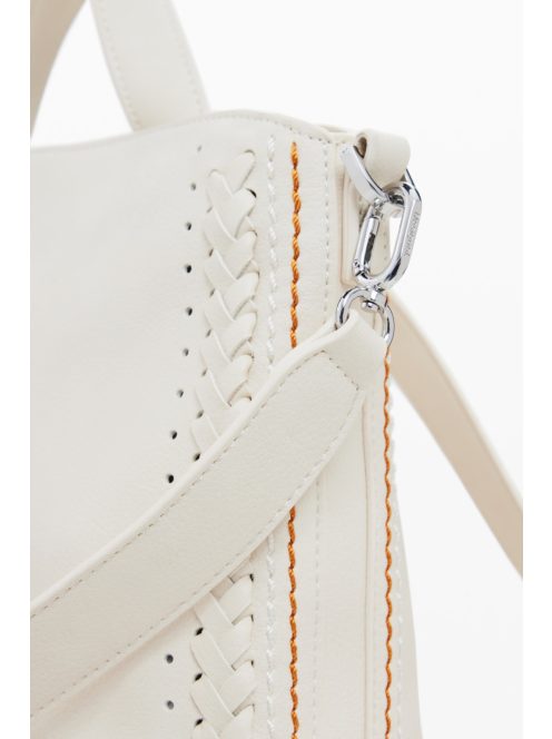 Desigual 2 in 1 nagy hátizsák válltáska hímzett törtfehér