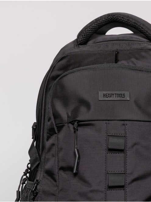 HeavyTools laptop és kulacs tartós hátizsák mellkascsattal ELERD fekete