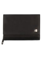 Kadro sok kártyatartós nagy aprós női mattbőr pénztárca fekete