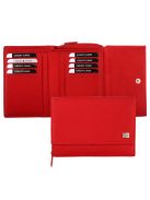 Kadro sok kártyatartós nagy aprós női mattbőr pénztárca Piros