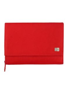   Kadro sok kártyatartós nagy aprós női mattbőr pénztárca Piros