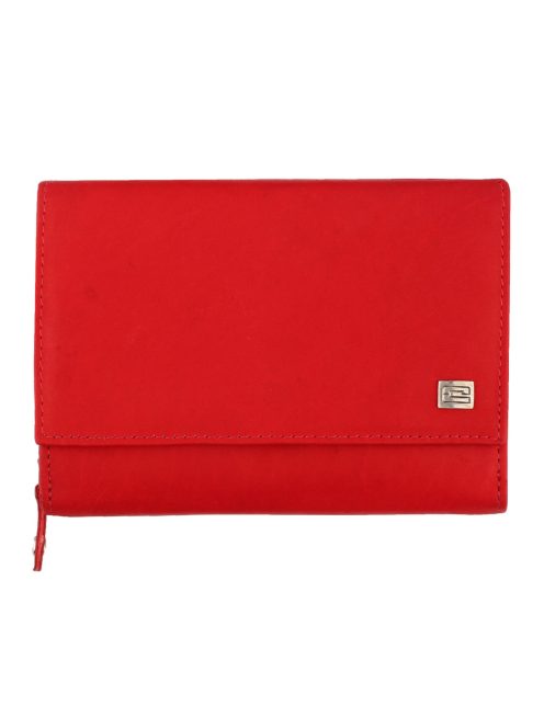 Kadro sok kártyatartós nagy aprós női mattbőr pénztárca Piros