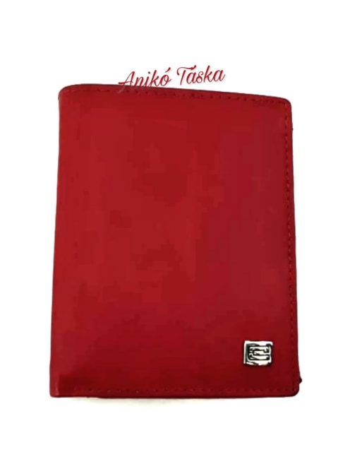 Kadro álló fazonú bőr női kis irattárca piros