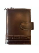 Patentos bőr kártya tartó barna CorvoBianco