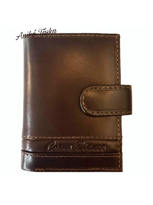 Patentos bőr kártya tartó barna CorvoBianco