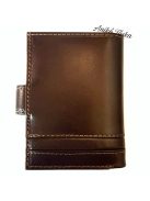 Patentos bőr kártya tartó barna CorvoBianco