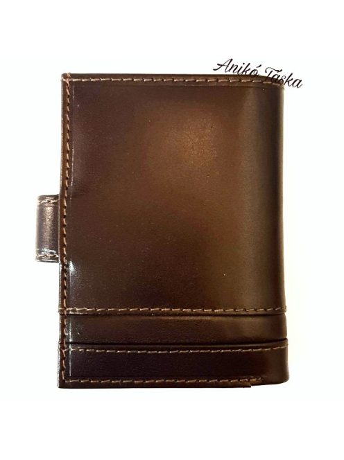 Patentos bőr kártya tartó barna CorvoBianco