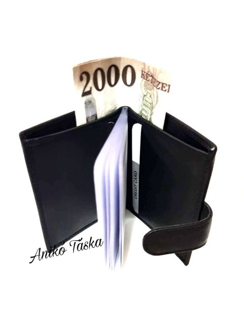 Patentos bőr kártya tartó barna CorvoBianco