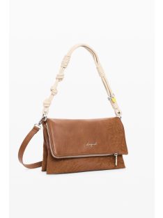Desigual fedeles lapos válltáska hímzett camel barna