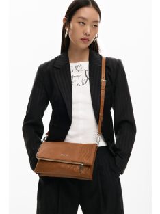 Desigual fedeles lapos válltáska hímzett camel barna