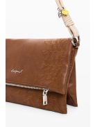 Desigual fedeles lapos válltáska hímzett camel barna