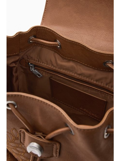 Desigual fedeles hátizsák és/vagy válltáska hímzett camel barna