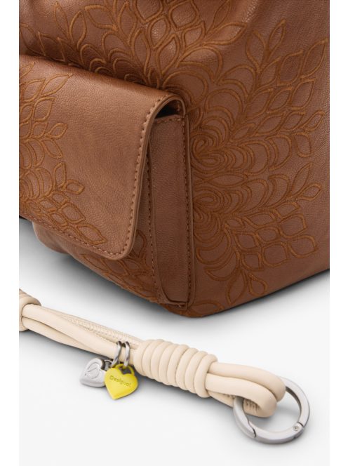 Desigual fedeles hátizsák és/vagy válltáska hímzett camel barna