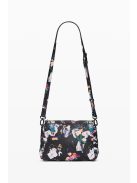 Desigual fedeles fonott válltáska virágos fekete 