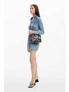 Desigual fedeles fonott válltáska virágos fekete 