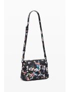 Desigual fedeles fonott válltáska virágos fekete 