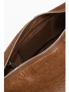Desigual közepes válltáska cserélhető vállpántokkal hímzett camel barna